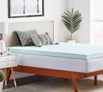 Gel Memory Foam Mattress Topper + Quilted Cover Pad (Queen) - For Sale 1