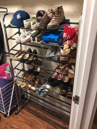 Moving Sale! (Rugs, table, shelves, shoerack) $ as marked OB 2