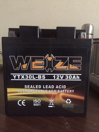 Weize YTX30L-BS Battery 1