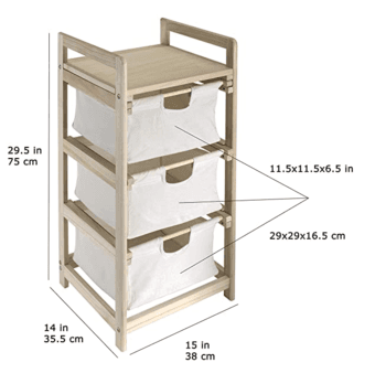 Three Drawer Hamper/Storage Unit, organizer 1