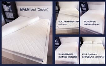 Queen bed and mattress set 1