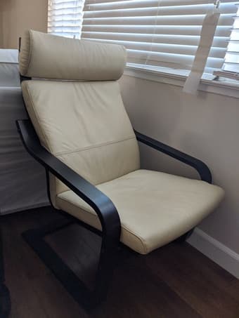 Ikea white armchair 1