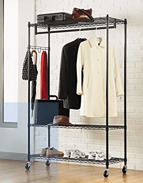 Efficient and Beautiful Clothing Rack and Storage Area 1