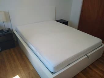 IKEA storage bed (Malm) + memory foam mattress 1