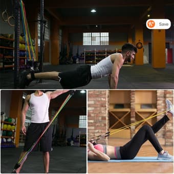 Fitness Resistance Bands 11pcs/set to workout at home 1