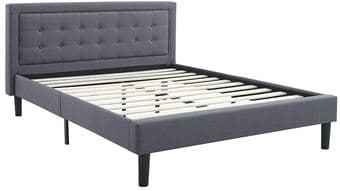 Queen Upholstered Bed Frame + Mattress 1