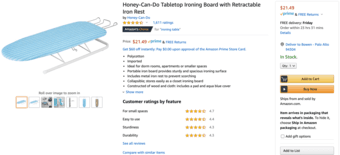 Steam Iron and Tabletop Ironing Board 2