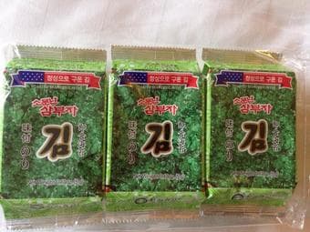 Korean Roasted Seaweed Snack 5g (Pack of 10) 1