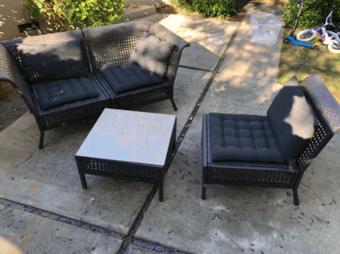 Ikea Kungsholmen Patio Set 4 pieces 3 sofas & 1 table 1