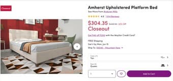 Amherst Upholstered Platform Bed Queen size 1