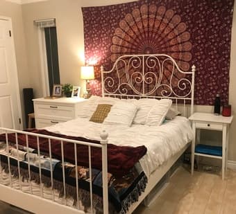Ikea Bed, Mattress, and Topper (sheets + duvet) $100 OBO 2
