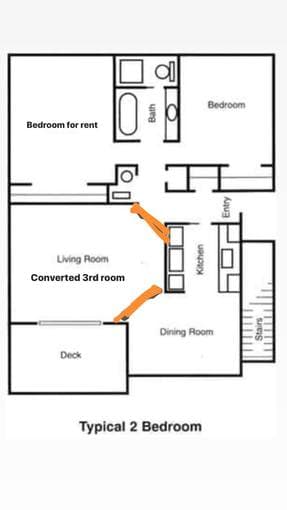 July/Aug-Oct sublease, Menlo Park 2b 1b apt (1 woman room available) 2