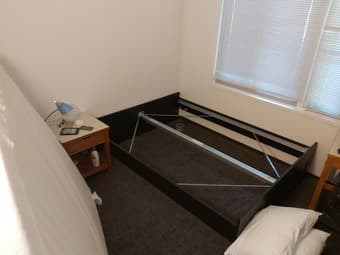 Queen bed frame and mattress in escondido village 1