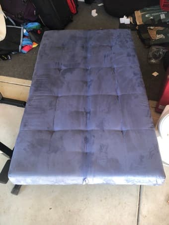 Blue Suede IKEA Fold-out Futon 2