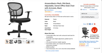 AmazonBasics Mid-back Office Chair - Best Seller on Amazon 1
