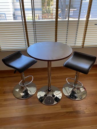 Only Today! Adjustable Height Rounded Bar Table -- from $60 to $30 1