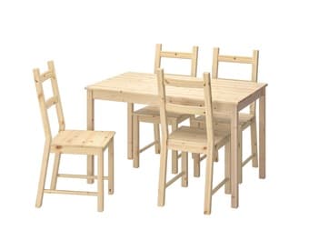 Table & 4 Chairs, Pine, 47 1/4” 2