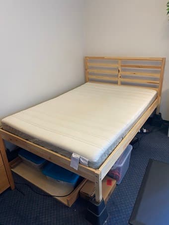 Full size mattress + bed frame 1