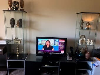 FS - Curio cabinet , TV stand and TV (free) 1