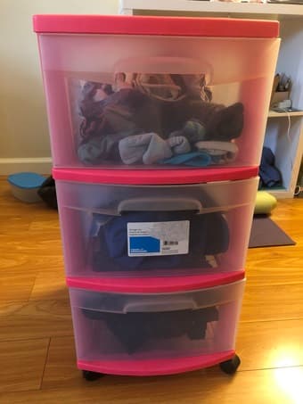 2 pink closet organizers 1