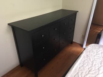 8-drawer Hemnes dresser, black-brown 1