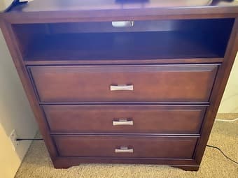 Cherry Wood 3-drawer Media Chest 1