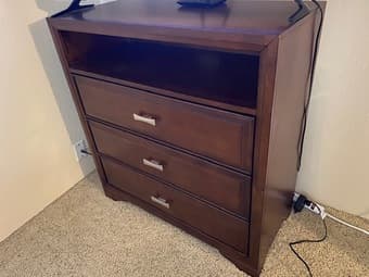 Cherry Wood 3-drawer Media Chest 2