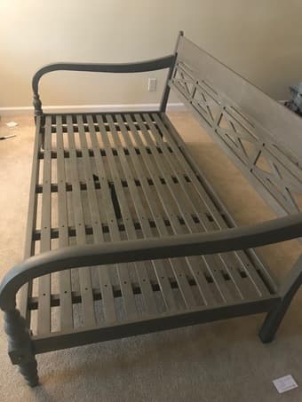 Gray Wood Indoor Daybed 1