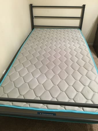 twin size bed frame & mattress 3
