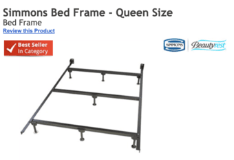 Simmons Beautyrest Queen mattress ($100) and Bed Frame ($50) 2