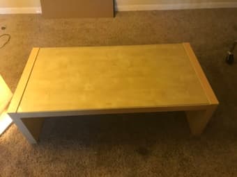 Coffee table with glass surface 1