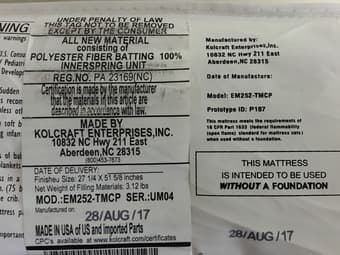 Mattress for crib, infant, toddler 2