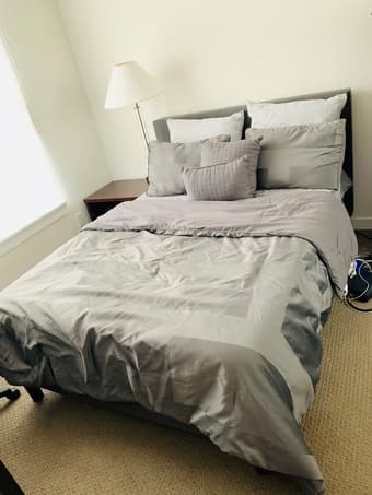 LUCID 10" Latex Foam Firm Full-size Mattress (+ Zinus Shalini frame) 1