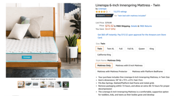 twin size bed frame & mattress 1