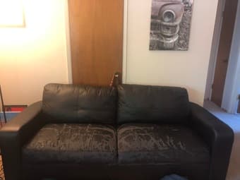 FREE Pair of Matching Black Couches 1