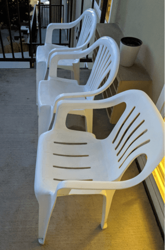 Moving sale: 3 chairs ($10 each) and a bed stand ($20) 2