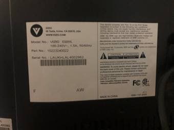 32" Vizio TV 3
