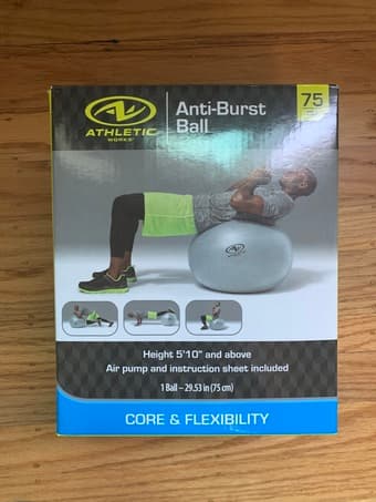 Yoga balance ball anti-burst athletic with Quick Pump 2