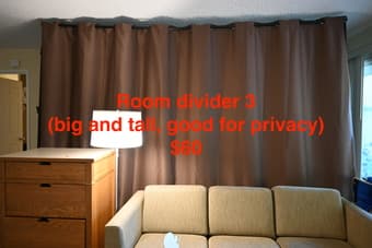 room divider set 3 (curtain + stand) can also be photography backdrop) 1