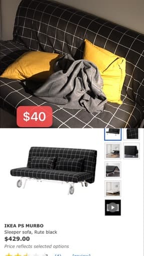 Ikea Sofa Bed (Over 90% Discount!) 1