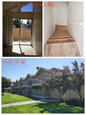 罕有物美价廉复式两层Town house @Mountain view  2B 1.5B招舍友 3