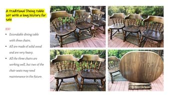 Dining table set for sale 1