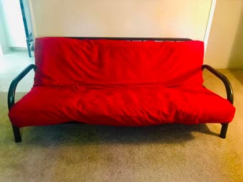 Free futon and metal frame couch/bed 1