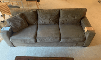 Comfy grey couch in good condition 2