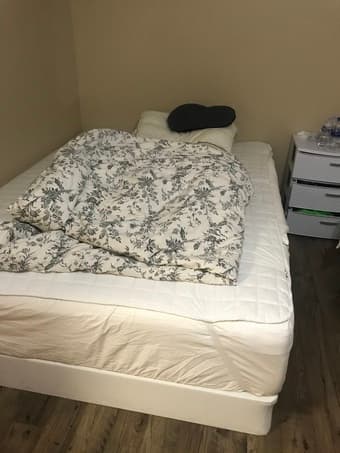 Queen size bed +Foldable mattress foundation(box spring) 3
