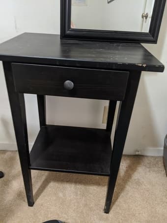 Black Ikea Nightstand 1