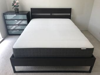 Queen Bed Frame and Mattress 2