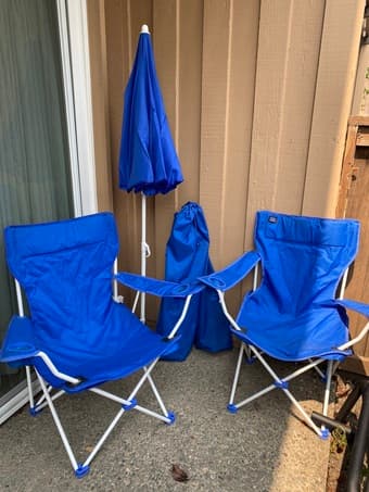 Outdoor camping/beach chairs with umbrella 1