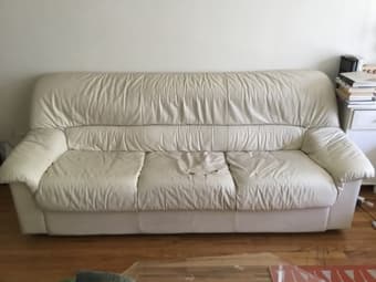 Leather couch 1