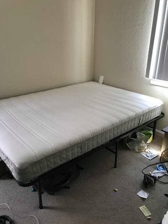 Full size mattress and foldable bed frame 1